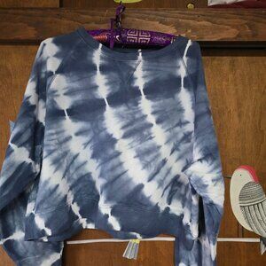 Women's Lucky Cropped Light Tie Dye Sweatshirt XL